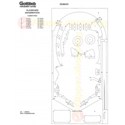 Gottlieb SYS 1 78' à 80'- Elastiques 'Silicone' Hadès ©