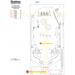 Gottlieb SYS 1 78' à 80'- Elastiques 'Silicone' Hadès ©