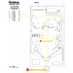 Gottlieb SYS 1 78' à 80'- Elastiques 'Silicone' Hadès ©