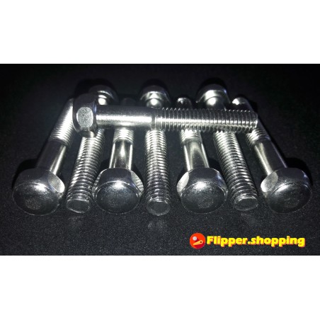 Pack 8 vis Chrome Pieds de flipper 9,5x63m