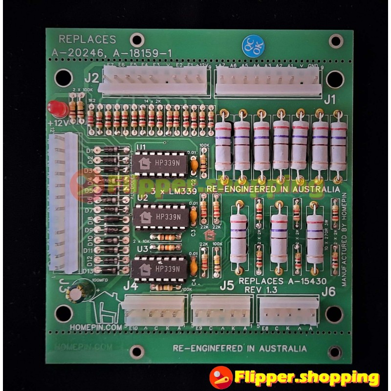 A-15430 A-18159-1 A-20246 Carte Remplacement Bally / Williams 10X Opto