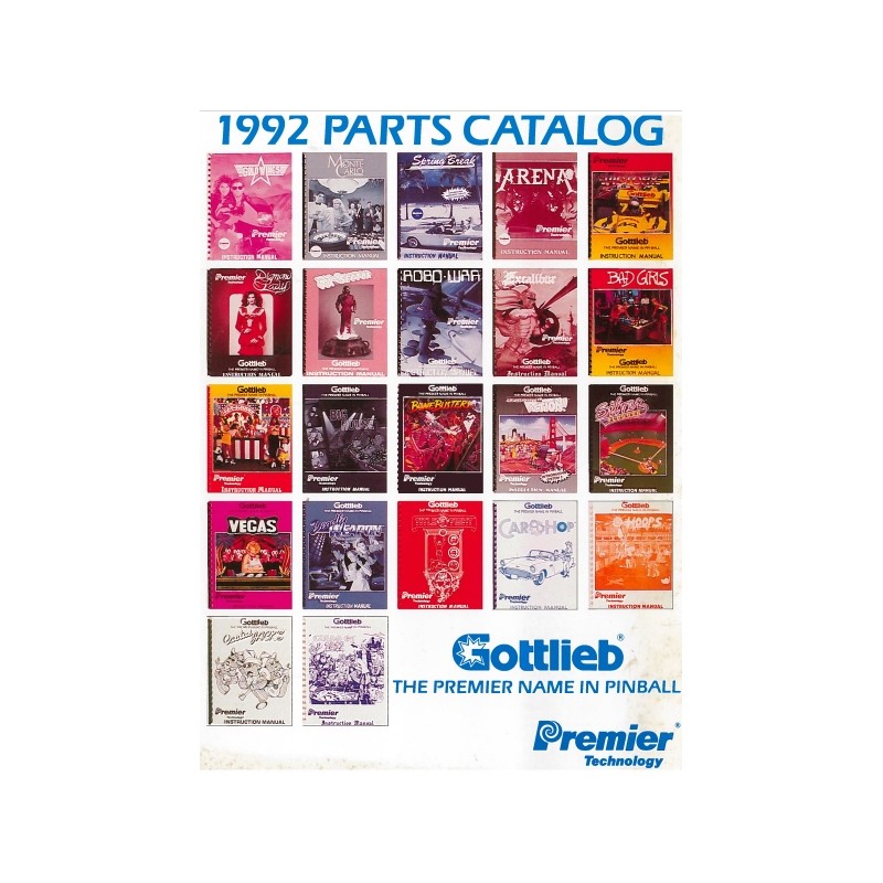 Gottlieb 1992 Parts Catalog