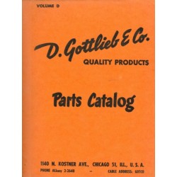 Gottlieb 1958 Parts Catalog