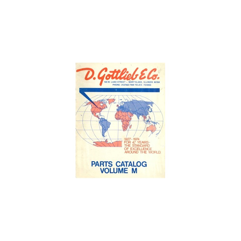 Gottlieb 1974 Parts Catalog