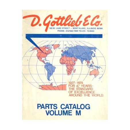 Gottlieb 1974 Parts Catalog
