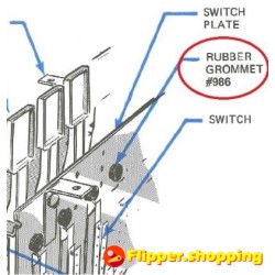 Caoutchouc 986 Bloc Cible Gottlieb